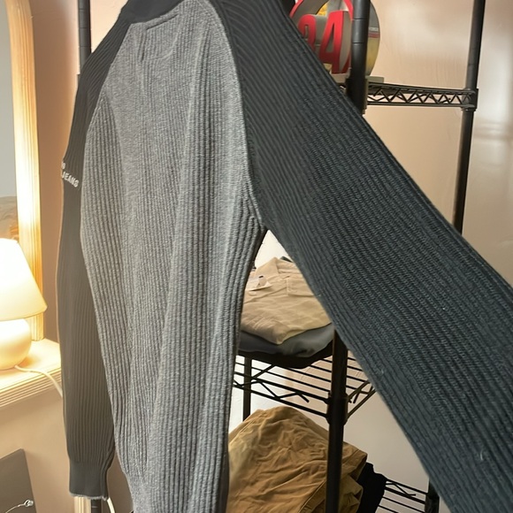 Black and gray. Quarter zip sweater size large. - Picture 5 of 6